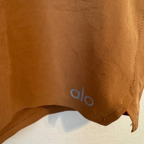 ALO Yoga Men's Athletic Shorts in Mustard - Picture 3 of 7